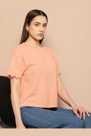 Chemistry Women Solid Relaxed Fit T-shirt