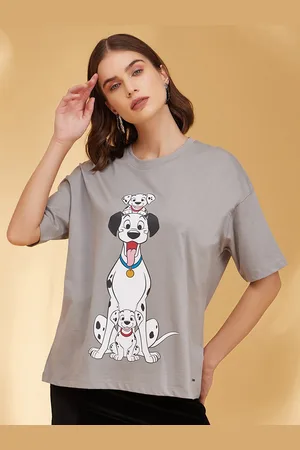 Kazo Dalmatians Printed Round Neck Short Sleeves Disney T-shirt