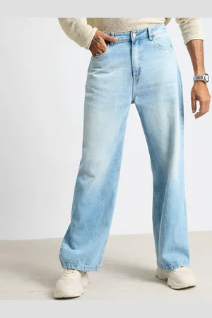 FREAKINS Men High-Rise Clean Look Light Fade Cotton Jeans
