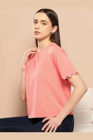 Chemistry Women Solid Relaxed Fit T-shirt
