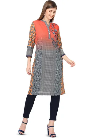 Cloth Haus India Floral Printed Mandarin Collar Straight Kurta
