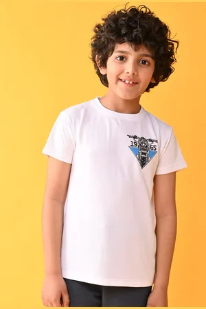 Anthrilo Boys Graphic Printed Short Sleeves Round Neck Regular T-shirt