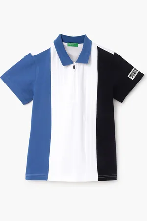 Benetton Boys Polo Collar Short Sleeves Pure Cotton T-shirt
