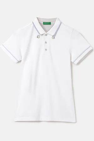 Benetton Boys Polo Collar Pure Cotton T-shirt
