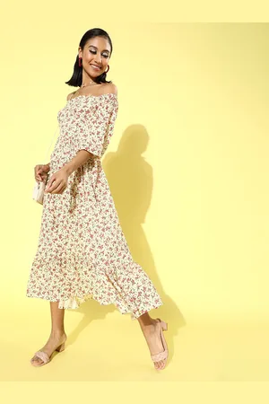 Sera Women Beautiful Off White Floral Dress