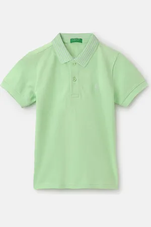 Benetton Boys Polo Collar Pure Cotton T-shirt