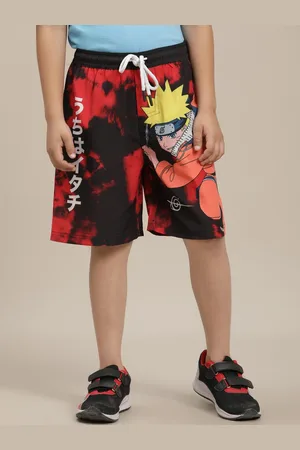 Kidsville Boys Naruto Printed Mid-Rise Shorts