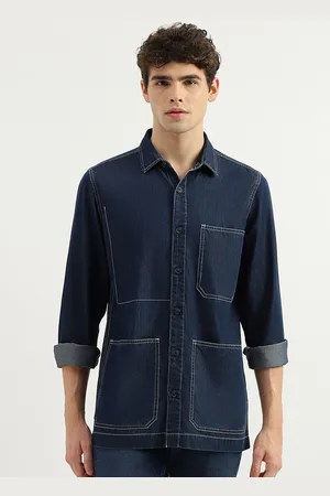 Benetton Regular Fit Cotton Pockets Casual Shirt