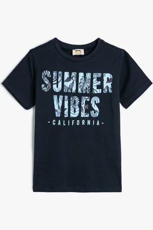 Koton Boys Typography Printed Cotton T-shirt