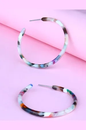 Accessorize Skinny Tort Circular Half Hoop Earrings