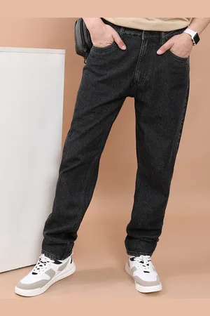 Highlander Men Black Straight Fit Mid-Rise Clean Look Cotton Jeans