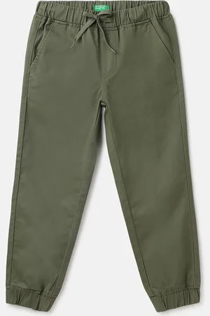 Benetton Boys Mid-Rise Pure Cotton Joggers