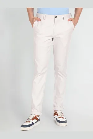 Arrow Men Low-Rise Cotton Chinos Trousers