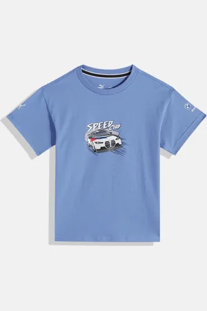 PUMA Kids BMW Motorsport Printed Pure Cotton Relaxed Fit T-shirt