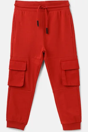 Benetton Infant Boys Mid-Rise Pure Cotton Cargo Joggers