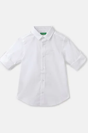 Benetton Boys Spread Collar Regular Fit Formal Shirt