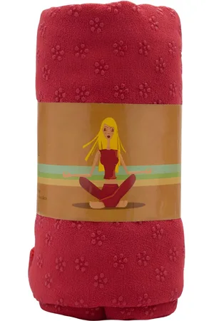 Aura Red & Yellow Printed Anti-Slip Yoga Mat