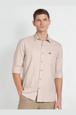 Arrow Slim Fit Spread Collar Chest Pocket Pure Cotton Casual Shirt