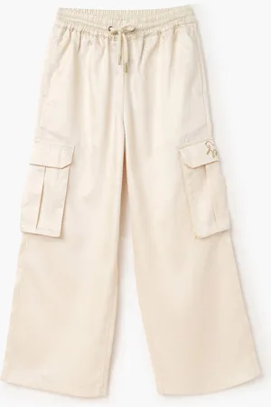 Benetton Girls Mid-Rise Lyocell Cargos Trousers