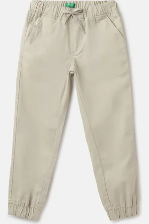 Benetton Boys Mid-Rise Pure Cotton Joggers