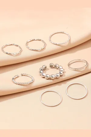 Salty Set of 8 Nested Whispers Rings