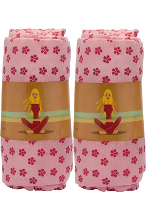 Aura Pink & Red 2Pcs Printed Anti-Slip Yoga Mats