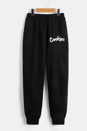 Stylecast Boys Black Typography Printed Mid-Rise Original Joggers