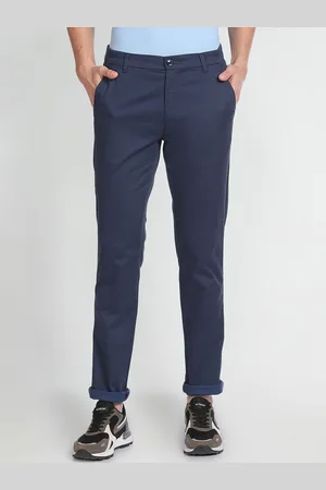 Arrow Men Printed Skinny Fit Low-Rise Trousers