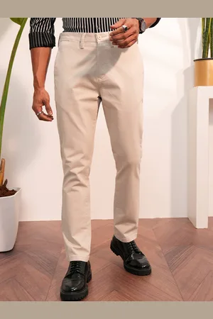 LocoMotive Men Premium Mid Rise Slim Fit Ankel Lenth Trouser