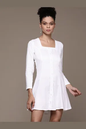 Roadster Solid A-Line Mini Dress