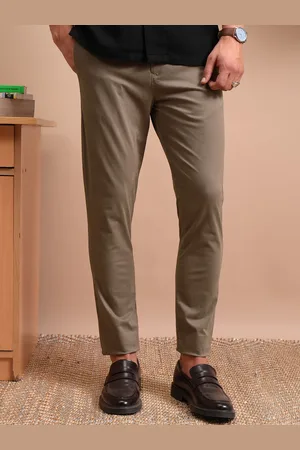 LocoMotive Men Mid Rise Slim Full Length Cotton Trousers