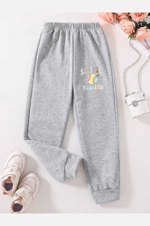 Stylecast Girls Grey Original Graphic Printed Joggers