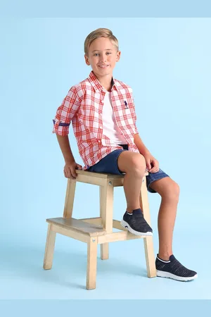 Ralph Lauren Boys Classic Checked Spread Collar Regular Fit Casual Shirt