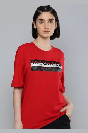 Skechers Printed Drop-Shoulder Sleeves Lounge T-shirt