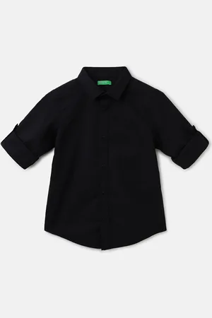 Benetton Boys Spread Collar Casual Shirt