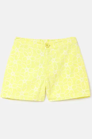 Benetton Girls Floral Printed Pure Cotton Shorts