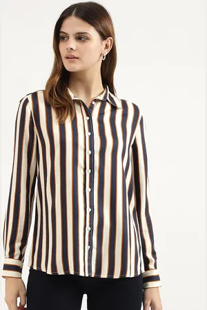 Benetton Women Opaque Striped Casual Shirt