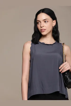 French Connection Round Neck Sleeveless Regular Top