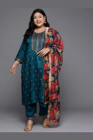 Sztori Floral Embroidered Regular Sequinned Kurta with Trousers & With Dupatta