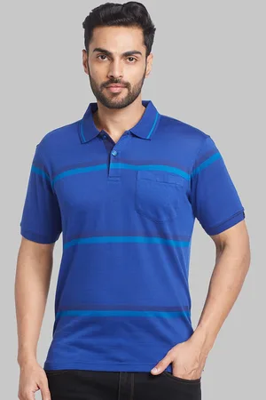 Raymond Weil Striped Polo Collar Cotton Contemporary Fit Casual T-Shirts
