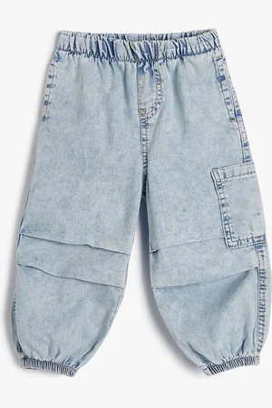 Koton Boys Slouchy Fit Heavy Fade Clean Look Pure Cotton Jeans