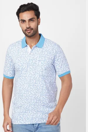 Park Avenue Floral Printed Polo Collar Slim Fit T-shirt