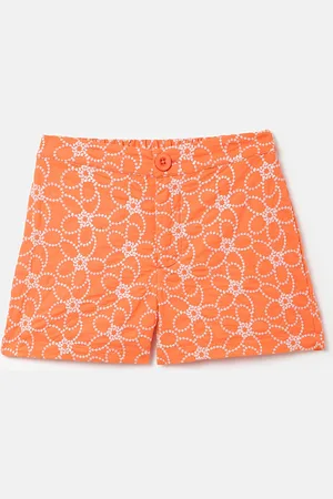 Benetton Girls Floral Embroidered Shorts