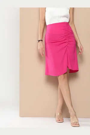 Chemistry Women Ruched A-Line Skirt