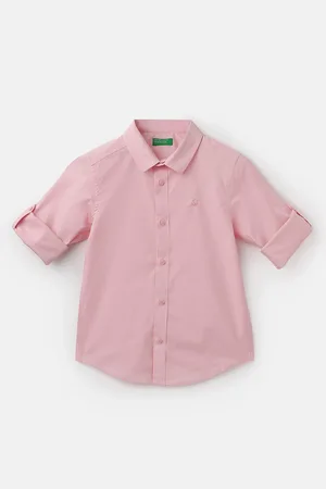 Benetton Boys Spread Collar Regular Fit Formal Shirt