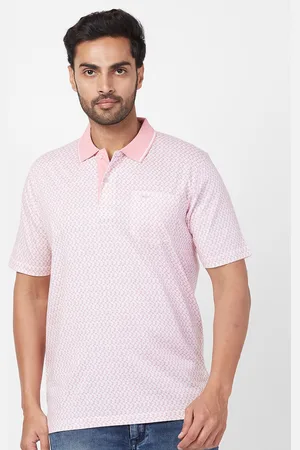 ColorPlus Geometric Printed Polo Collar Cotton T-shirt