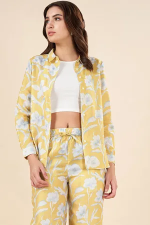 Pantaloons Floral Printed Spread Collar Long Sleeves Casual Shirt