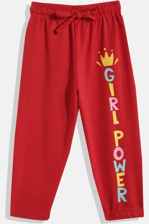 Eteenz Girls Printed Detail Premium Cotton Track Pants
