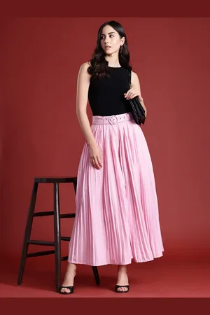 all about you Pleated Wide-Leg Trousers with Belt