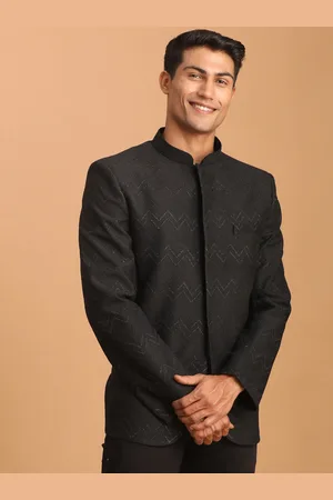 Vastramay Men Slim-Fit Bandhgala Jodhpuri Blazer
